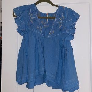 Free People Hailey Embroidery top